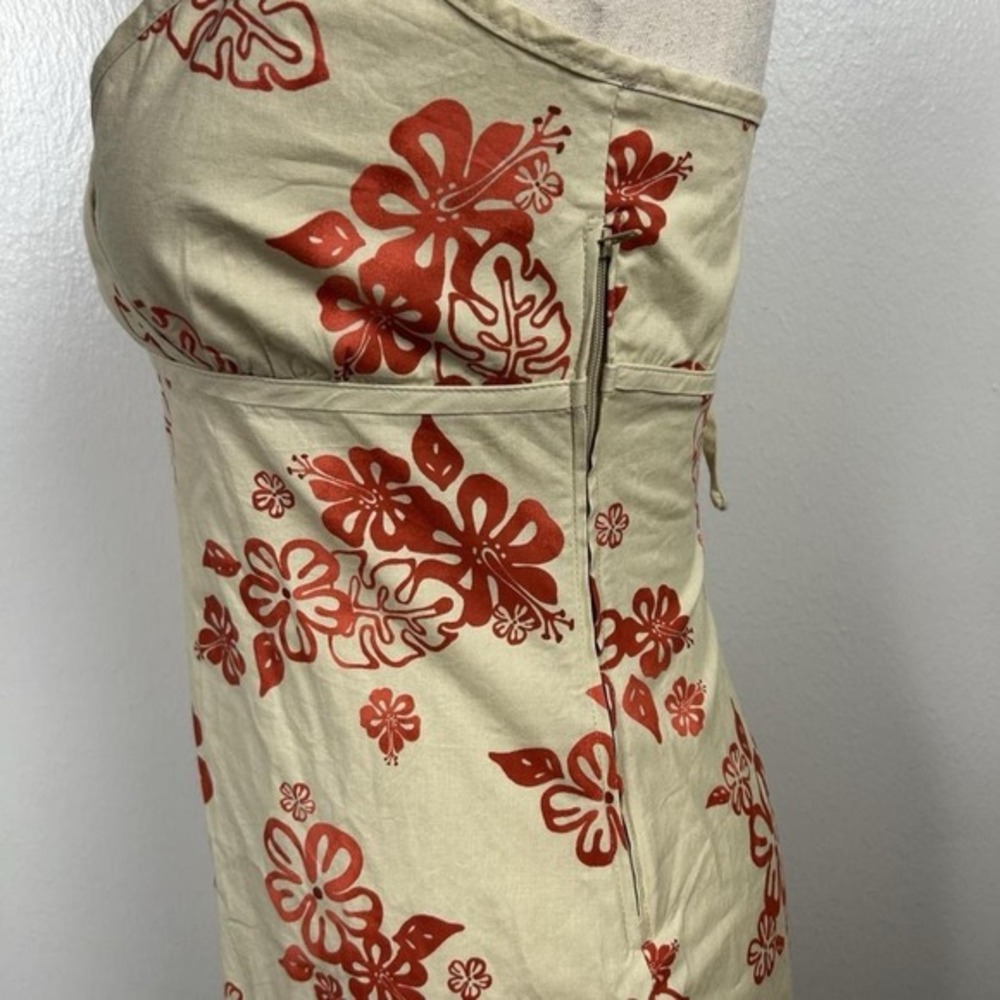 Vintage‎ Y2K Tilt Women's Tropical Hibiscus Dress Size S Coconut Girl Beach - Picture 4 of 8